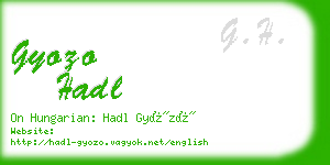 gyozo hadl business card